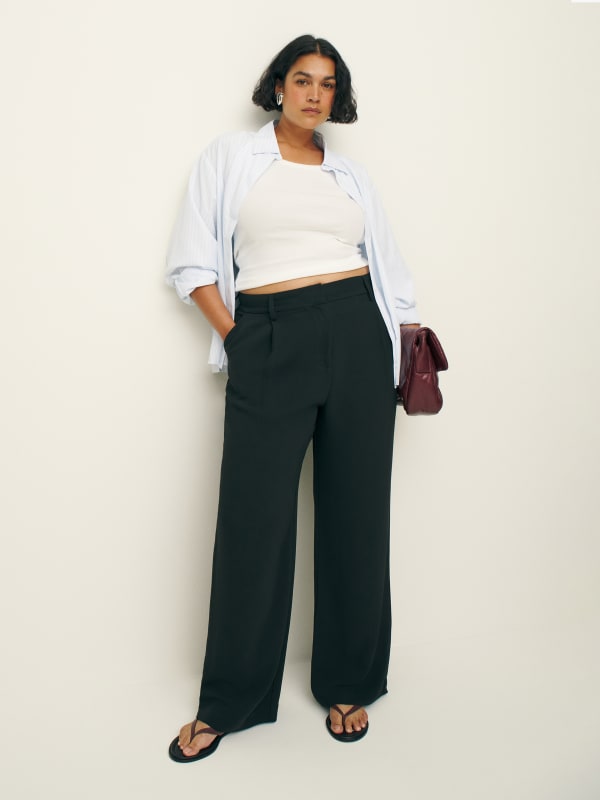 Alex Mid Rise Pant Es - Black